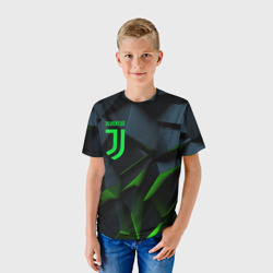 Детская футболка 3D Juventus black green logo - фото 2