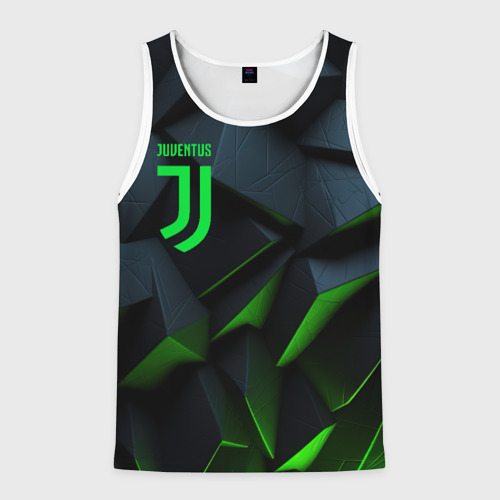 Мужская майка 3D Juventus black green logo, цвет 3D печать