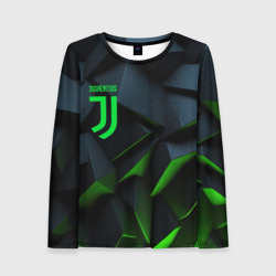 Женский лонгслив 3D Juventus black green logo