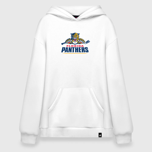 Худи SuperOversize хлопок Florida panthers - hockey team, цвет белый