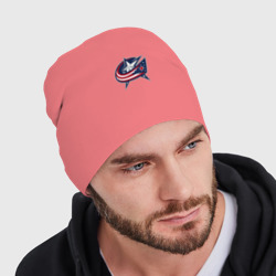 Мужская шапка демисезонная Columbus blue jackets - hockey team - emblem - фото 2