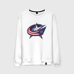 Мужской свитшот хлопок Columbus blue jackets - hockey team - emblem