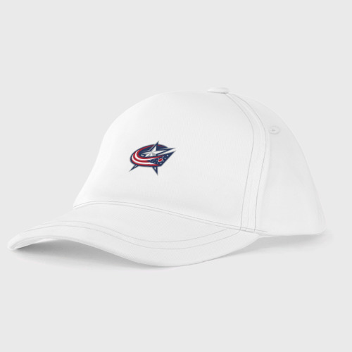 Детская бейсболка Columbus blue jackets - hockey team - emblem, цвет белый