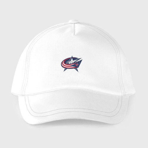 Детская бейсболка Columbus blue jackets - hockey team - emblem, цвет белый - фото 2