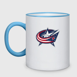 Кружка двухцветная Columbus blue jackets - hockey team - emblem