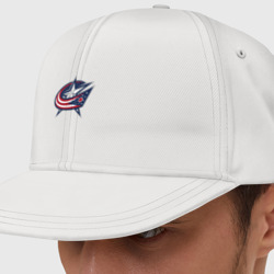 Кепка снепбек с прямым козырьком Columbus blue jackets - hockey team - emblem