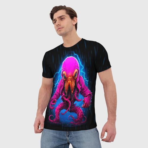 Мужская футболка 3D Кракен - comics art style, цвет 3D печать - фото 3