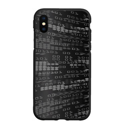 Чехол для iPhone XS Max матовый Программирование Двоичный Код Binary Code