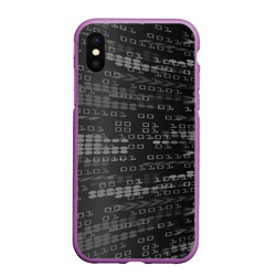 Чехол для iPhone XS Max матовый Программирование Двоичный Код Binary Code