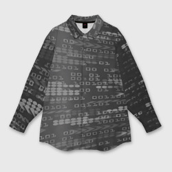 Женская рубашка oversize 3D Программирование Двоичный Код Binary Code