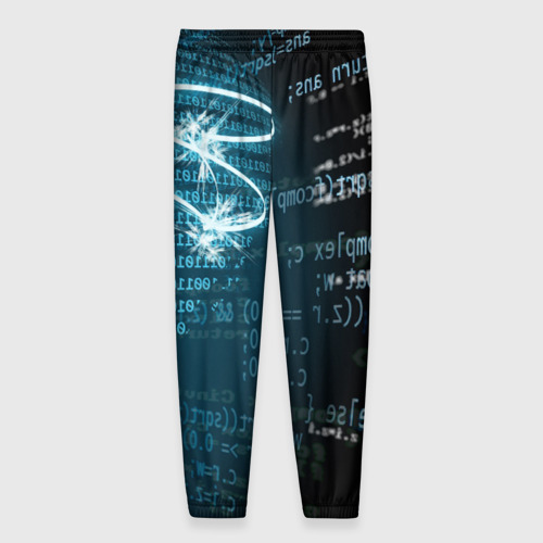 Мужские брюки 3D с принтом Информатика обучение программированию, вид сзади #1