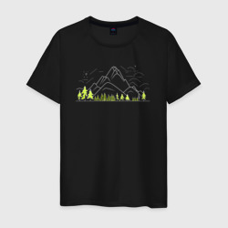 Горы да лес – Светящаяся футболка с принтом купить со скидкой в -20%