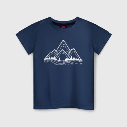 Светящаяся детская футболка Лес и горы
