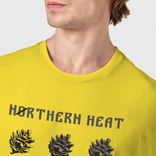 Мужская футболка хлопок Северная жара, цвет желтый - фото 6