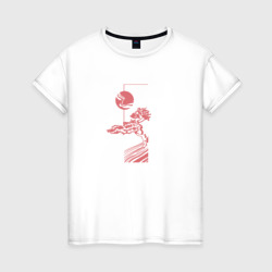 Светящаяся женская футболка Сосна на рассвете