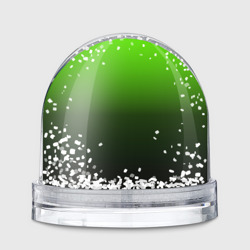 Игрушка Снежный шар Градиент ядовитый зеленый - черный