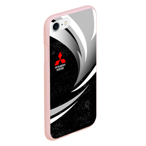 Чехол для iPhone 7/8 матовый с принтом Митсубиси - строгие оттенки, вид сбоку #3
