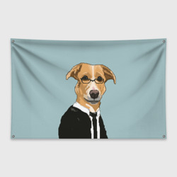 Флаг-баннер Офисный пёсик из пикселей
