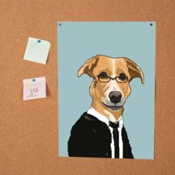 Постер Офисный пёсик из пикселей - фото 2