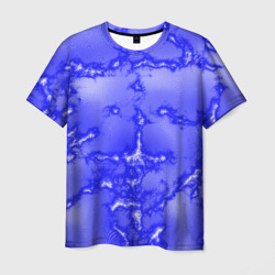 Мужская футболка 3D Темно-синий мотив