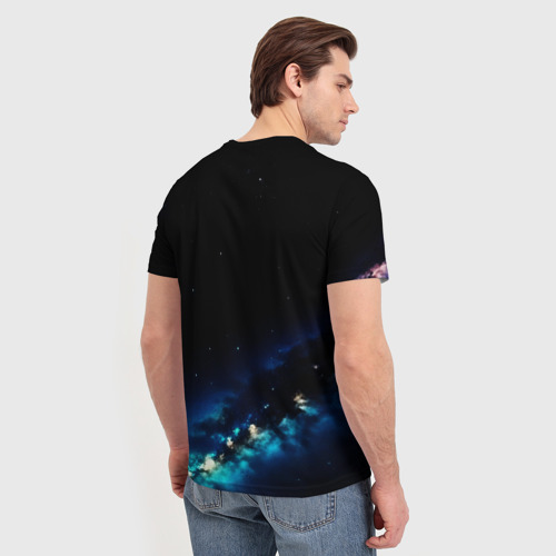 Мужская футболка 3D Космос млечный путь стилизация, цвет 3D печать - фото 4