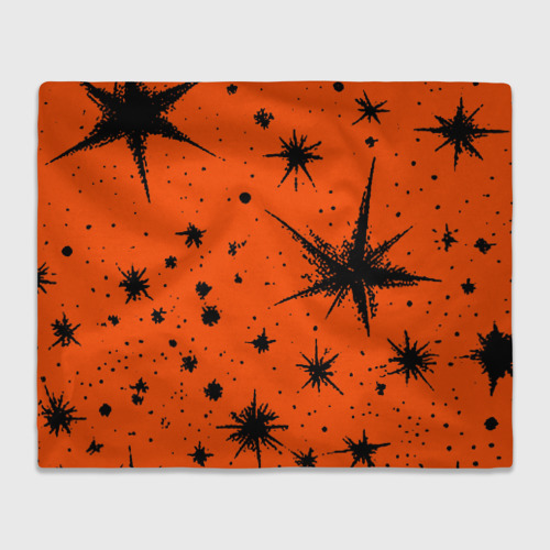 Плед 3D с принтом Огненный оранжевый абстракция, вид спереди #2