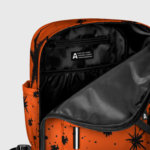Женский рюкзак 3D с принтом Огненный оранжевый абстракция, фото #5