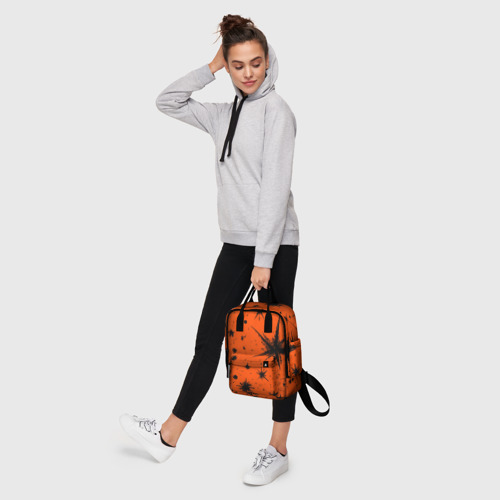 Женский рюкзак 3D с принтом Огненный оранжевый абстракция, фото #4
