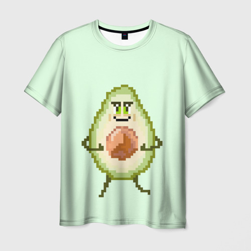 Мужская футболка 3D Забавный авокадо с ручками, цвет 3D печать
