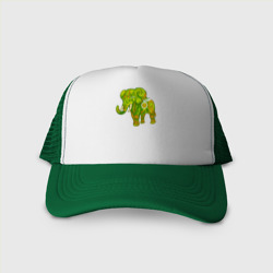 Кепка тракер с сеткой Зелёный слон
