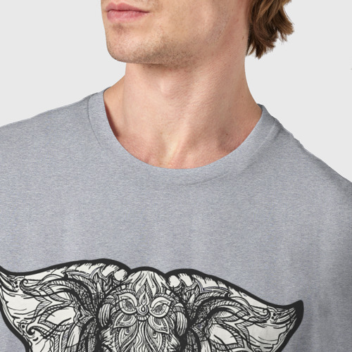 Мужская футболка хлопок India elephant, цвет меланж - фото 6