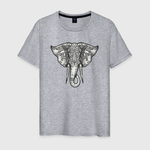 Мужская футболка хлопок India elephant, цвет меланж