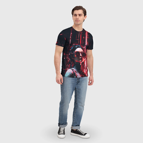 Мужская футболка 3D Кибернетическая жница, цвет 3D печать - фото 5