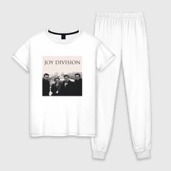 Женская пижама с белой футболкой хлопок Тру фанат Joy Division