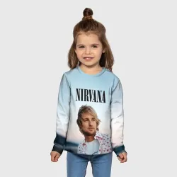Детский лонгслив 3D Тру фанат Nirvana - Оуэн Уилсон - фото 2