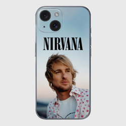 Чехол для iPhone 15 силиконовый с защитой камеры Тру фанат Nirvana - Оуэн Уилсон