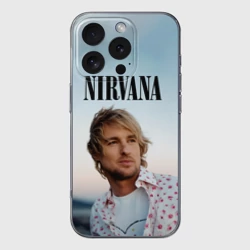 Чехол для iPhone 16 Pro Max силиконовый с защитой камеры Тру фанат Nirvana - Оуэн Уилсон