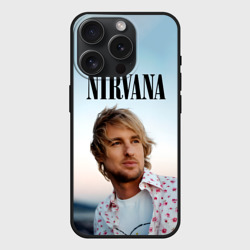Чехол силиконовый для Apple iPhone 15 Pro Мax матовый Тру фанат Nirvana - Оуэн Уилсон