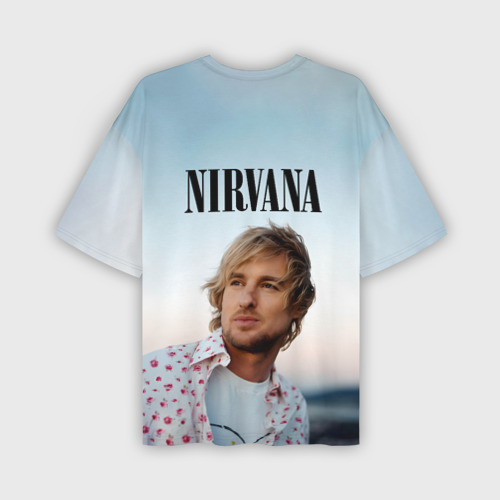 Мужская футболка oversize 3D Тру фанат Nirvana - Оуэн Уилсон, цвет 3D печать - фото 2