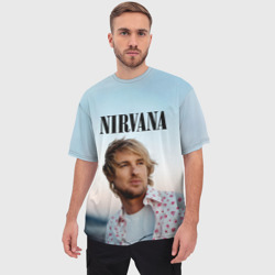 Мужская футболка oversize 3D Тру фанат Nirvana - Оуэн Уилсон - фото 2