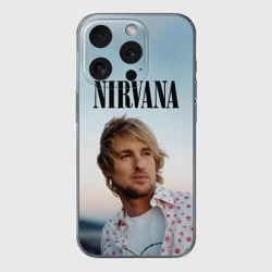 Чехол для iPhone 15 Pro Max силиконовый с защитой камеры Тру фанат Nirvana - Оуэн Уилсон