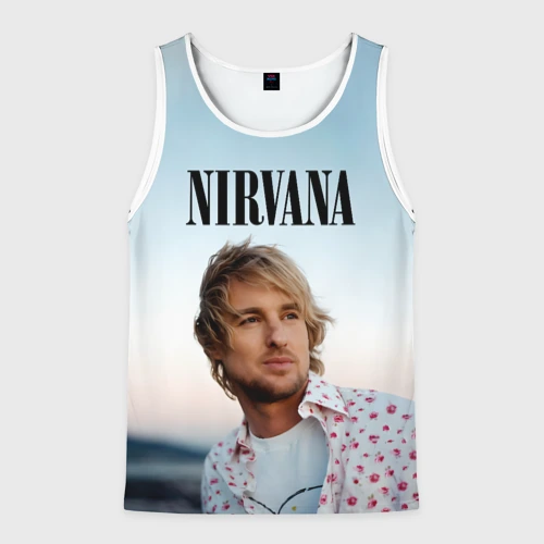 Мужская майка 3D Тру фанат Nirvana - Оуэн Уилсон