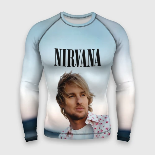 Мужской рашгард 3D Тру фанат Nirvana - Оуэн Уилсон