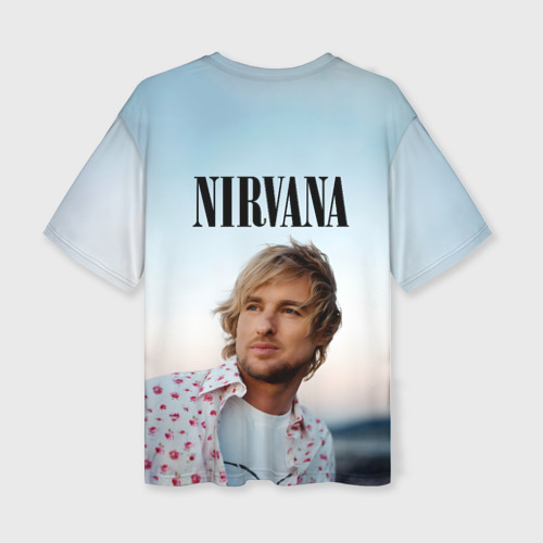 Женская футболка oversize 3D Тру фанат Nirvana - Оуэн Уилсон, цвет 3D печать - фото 2