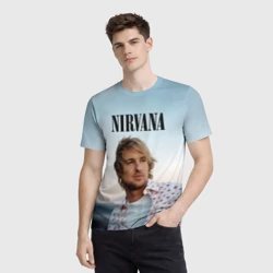 Мужская футболка 3D Тру фанат Nirvana - Оуэн Уилсон - фото 2