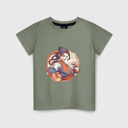 Детская футболка хлопок Девушка айкидо