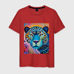 Любопытный ягуар – Мужская футболка хлопок с принтом купить со скидкой в -20%