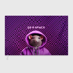 Флаг 3D Крыса в толстовке - да я крыса