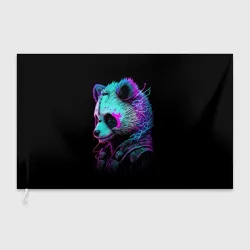 Флаг 3D Панда Киберпанк