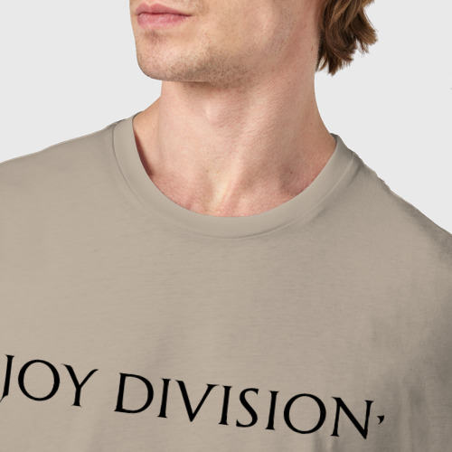 Мужская футболка хлопок Йен Кёртис Joy Division, цвет миндальный - фото 6